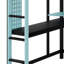 Structure de lit contemporaine avec bureau et garde-robe combinés, rehaussée par une atmosphère à DEL programmable-767788555