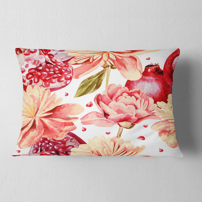 Floral Flowers Beyond the Edges Pillow, Rectangular, 12" x 20"