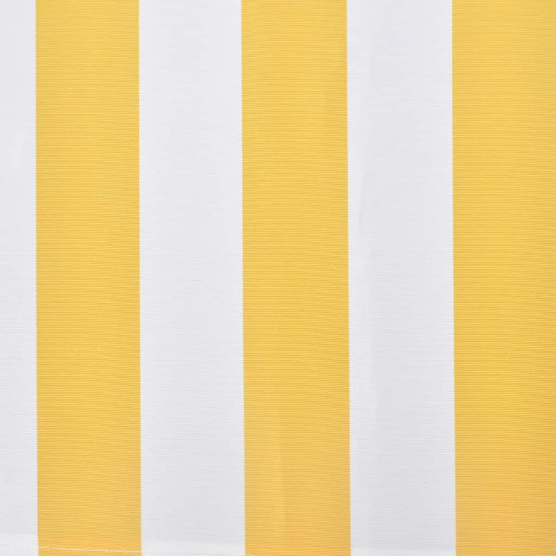 Dakota Fields Retractable Patio Awning, Yellow/White