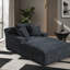 Très grande chaise longue d'intérieur, canapé rembourré en velours côtelé moderne, aucun assemblage requis, canapé-lit confortable pour le salon, le bureau-783570484