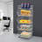Picrin 18.89'' W Iron Shelving Unit with Wheels-1709938753