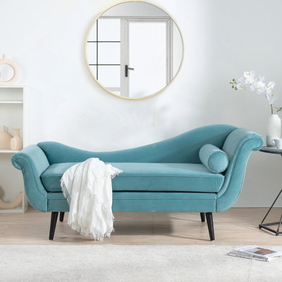 Chaise longue avec accoudoirs à volutes