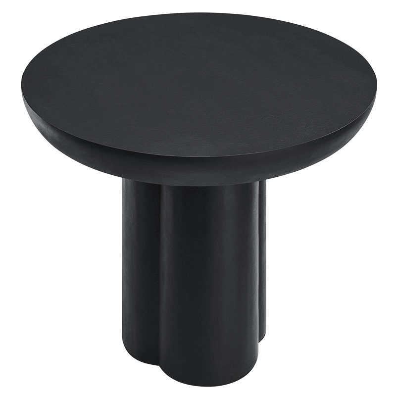 Caspian Black Round Concrete and MDF Dining Table