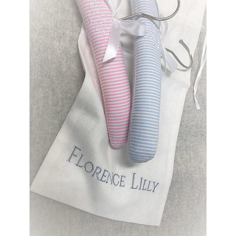Metal Non-Slip Standard Hanger for Delicates, Blue/Pink