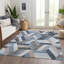 Tapis bleu intérieur / extérieur lavable à la machine Claudian ACN1241-103719007