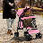 Foldable Lightweight Pet Stroller for Cats & Dogs 4-Wheel Standard Trolley for Pets-93312234