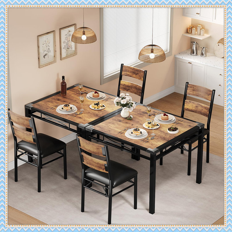 Ensemble de table de salle à manger pour 2, table de cuisine 3 pièces avec 2 chaises rembourrées et protecteurs de coin, ensemble de salle à manger compact pour petit appartement, cuisine ou studio