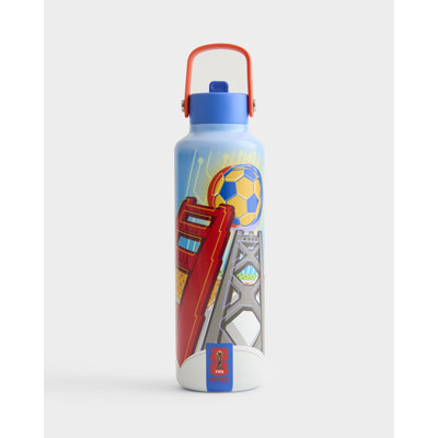Bouteille d'eau en acier inoxydable Performance Drib 24 oz avec couvercle en paille silencieux et étanche - Édition 2026 de la Coupe du Monde de la Fifa
