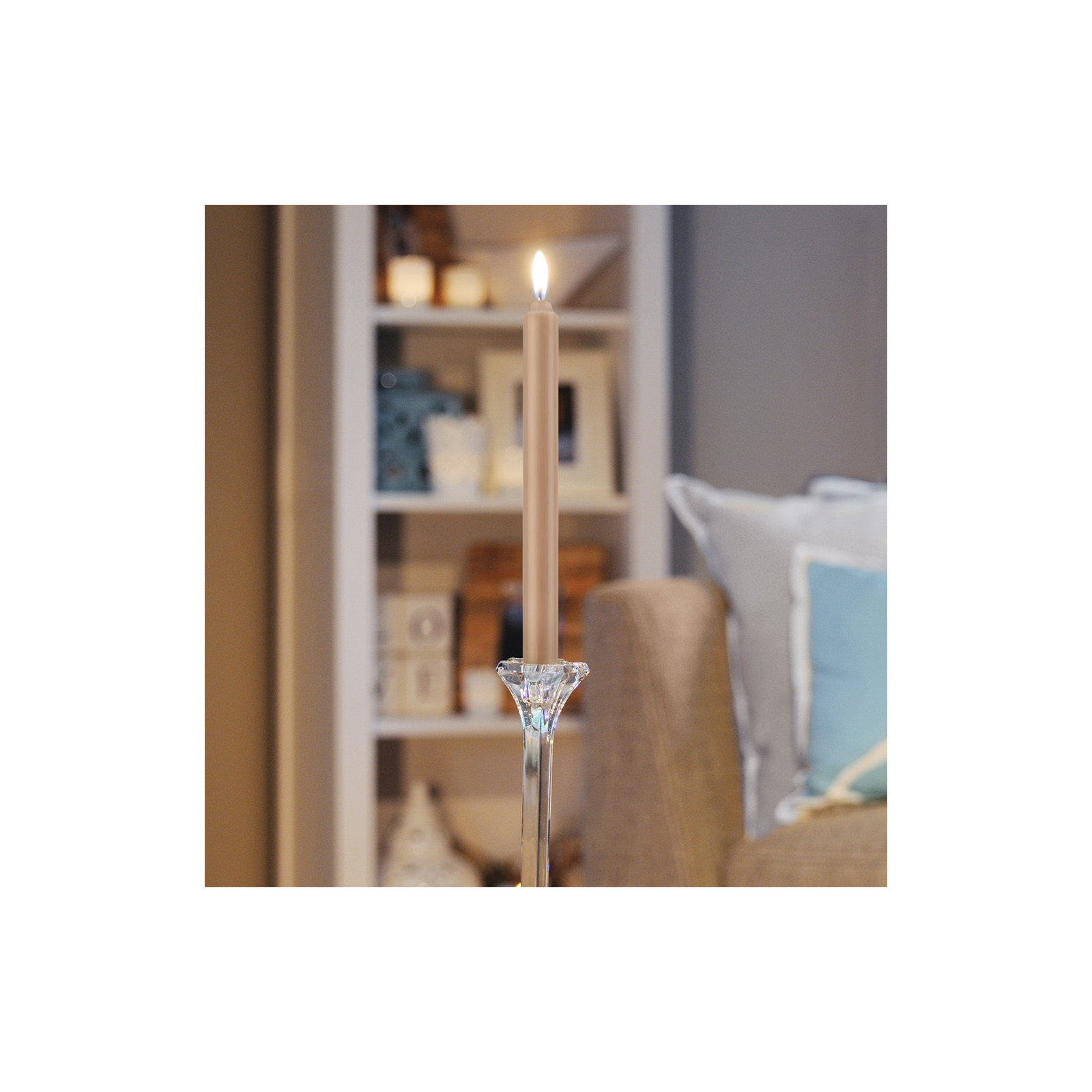 Root Candles Unscented Taper Candle, Beeswax, 9" H x 0.88" W x 0.88" D
