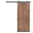 Karona Z Design Walnut Wood Sliding Barn Door with Hardware Kit-728449641-724294279