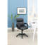 Chaise de bureau rembourrée à dossier standard, noir