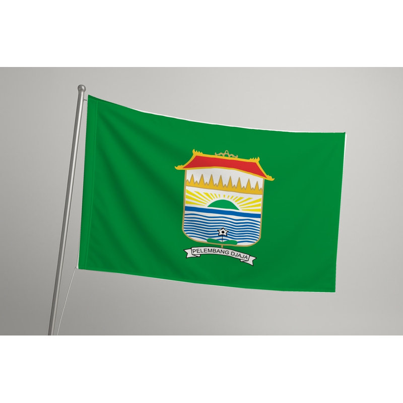 Drapeau de la ville de Palembang - drapeau extérieur, 24" H x 36" W