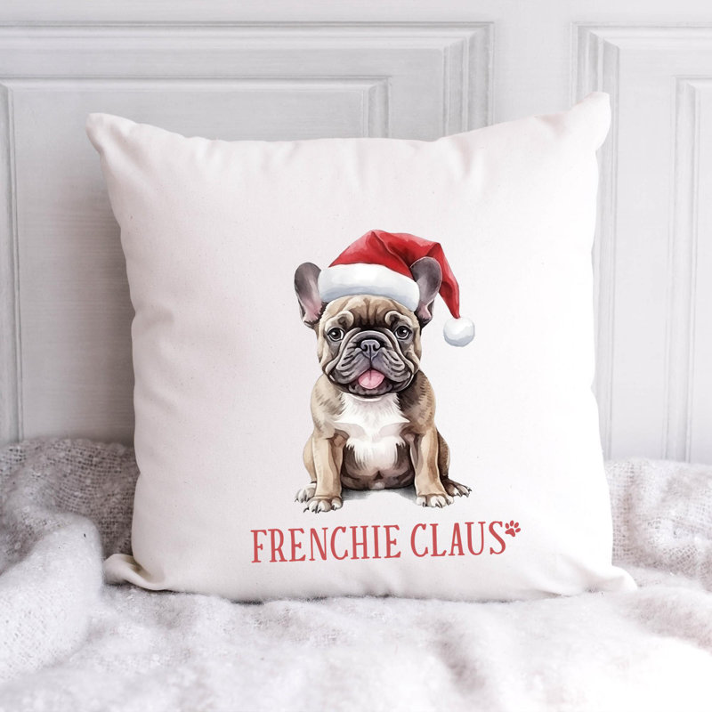 03_frenchie Polyester Throw Pillow, 20" x 20"