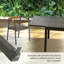 Table de salle à manger extensible en aluminium pour terrasse extensible 35 po à 71 po-109931229