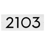 Floating Modern 4" Number Horizontal Address Plaque (4 Digits)