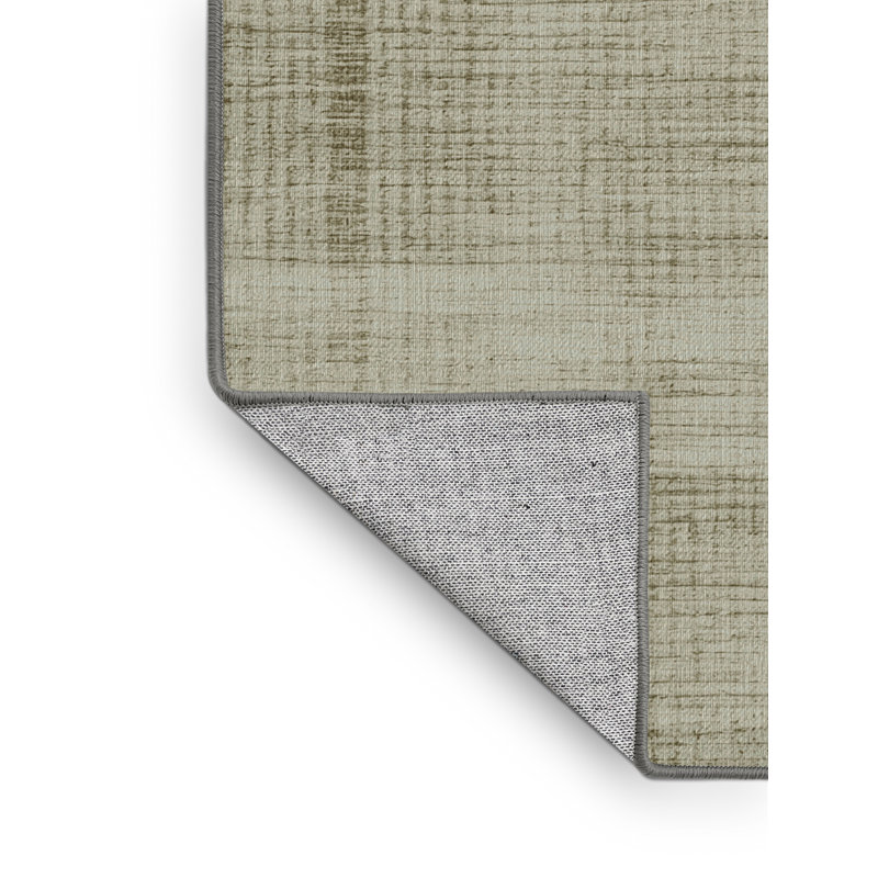 Machine Washable Abstract Gray Area Rug, Square 7'