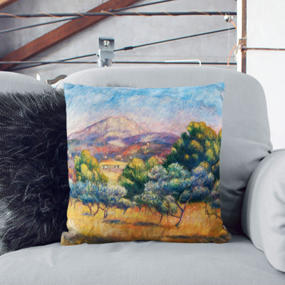 Montagne Sainte-Victoire Square Throw Cushion