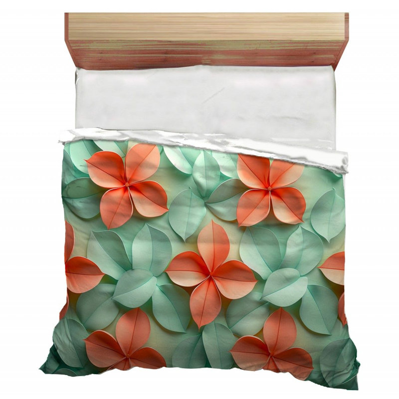 Édredon en papier et fleurs en papier Pastels doux_12184, Édredon grand