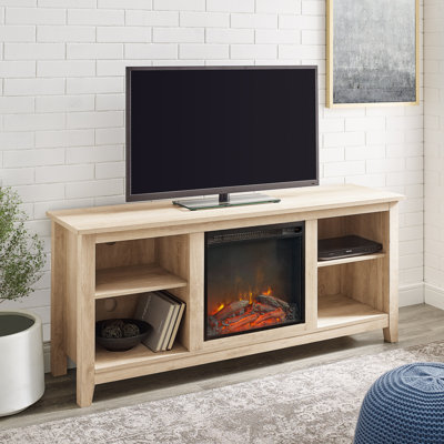 Dorine Unfinished TV Stand Fireplace with Fireplace Included