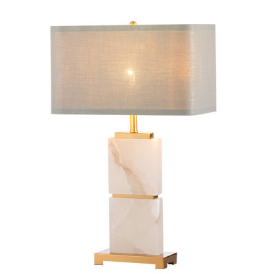 Tomarra Alabaster White Marble Table Lamp
