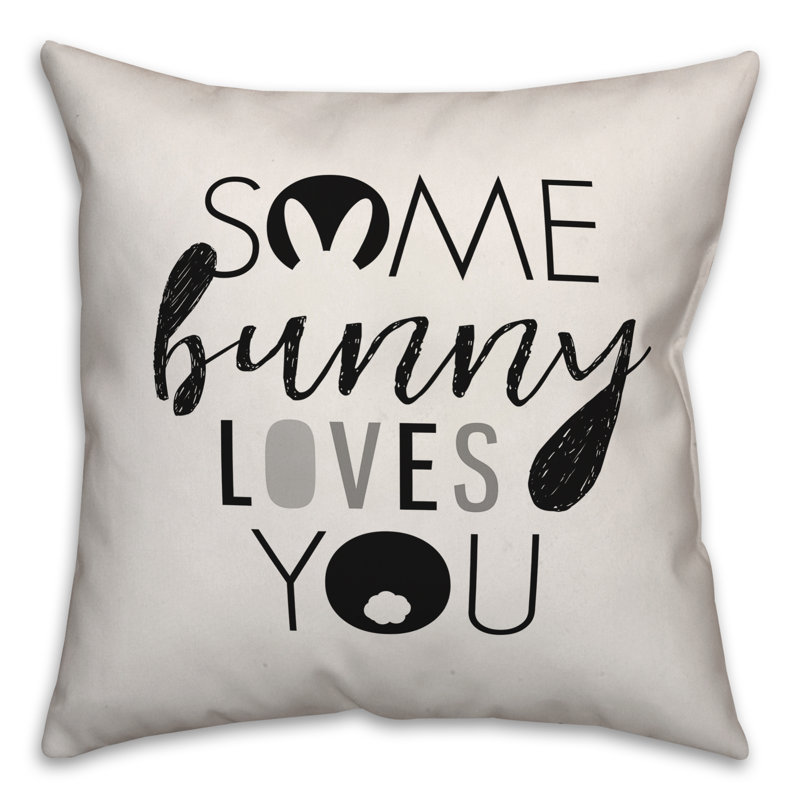  Coussin «Some Bunny Loves You», 20 po x 20 po