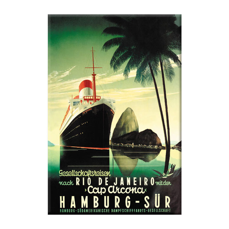 Impression sur toile de hambourg-rétro, H 66 po x l 44 po x P 1,5 po