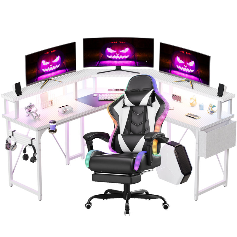 PC & Racing Game Chairs, White
