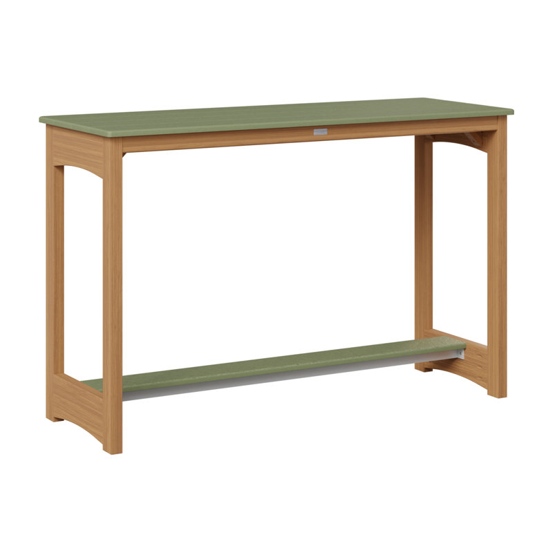 Table de bar Berlin Gardens, 38.5" H x 60" W x 22" D, Sauge, Teck naturel