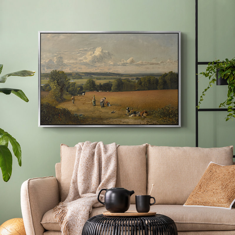 «The Wheat Field», 1816 - John Constable, toile tendue avec châssis, 24 po x 36 po, Argent