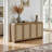 67" Rattan Buffet Cabinet With Storage, Boho Sideboard Cabinet With 4 Doors, Large Credenza Sideboard Buffet For Living Room, Kitchen And Hallway-734764960