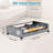 Rebrilliant Square Under-Bed Storage Box with Wheels, Transparent Window, Grayk