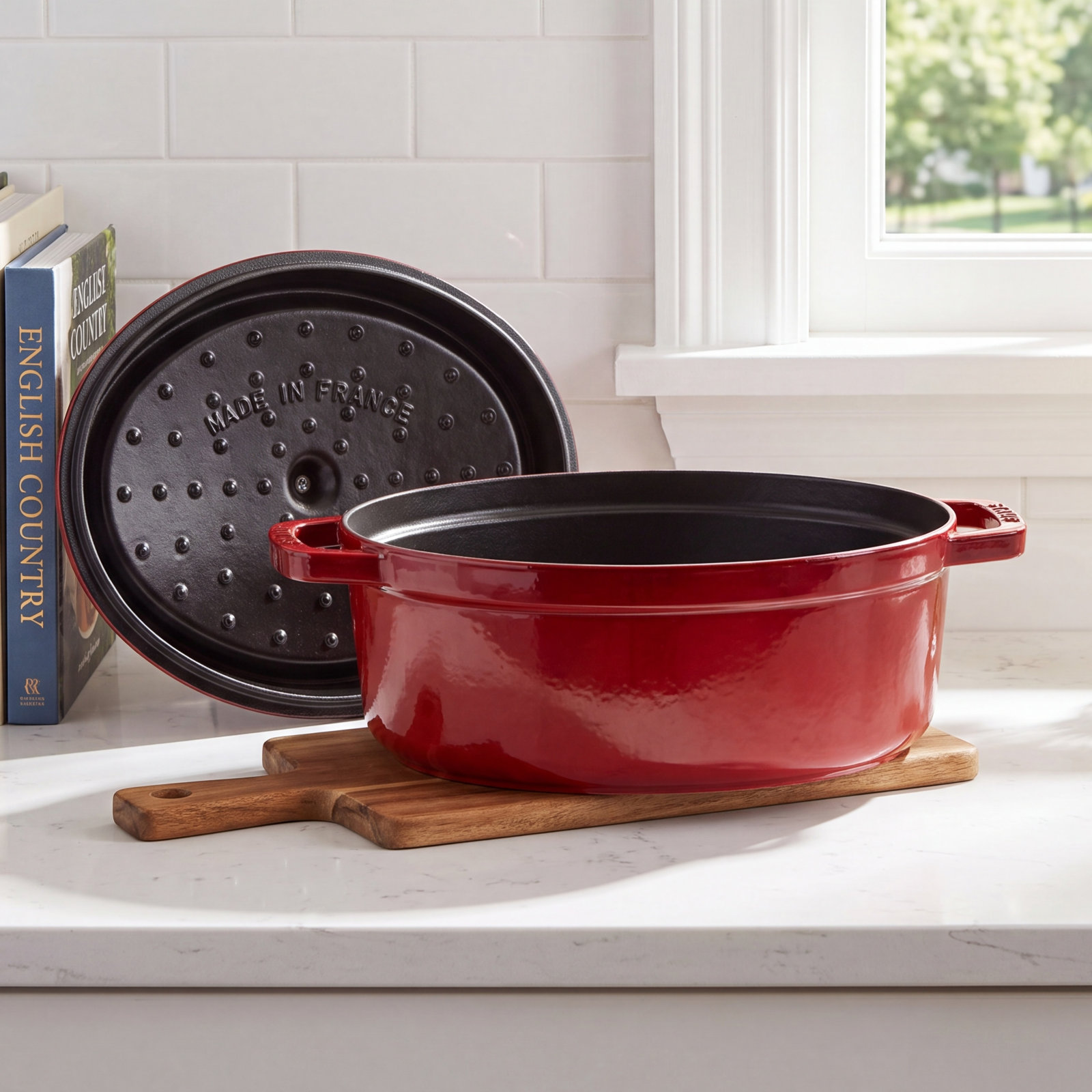 Enameled Cast Iron Cocotte, 5. 75 quarts, Basil