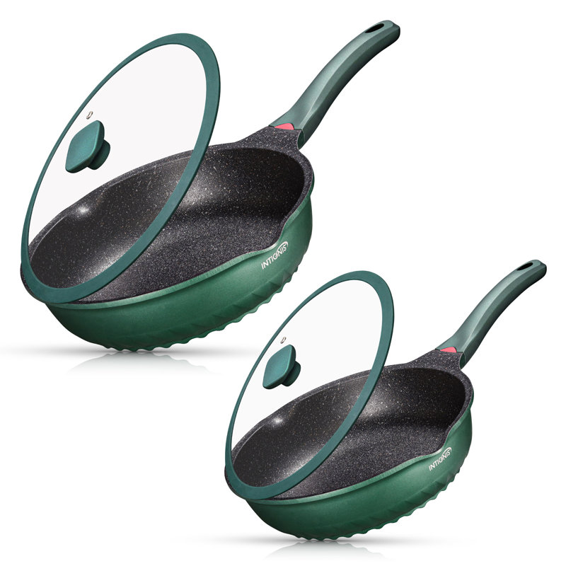 4 - Piece Aluminum Cookware Set, Green