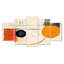 Lune orange abstraite, minimalisme rétro - art mural abstrait 5 pièces-296458013
