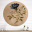«Blue Vintage Flower Blooming III» - Art mural en bois floral - Bois de pin naturel-949880112