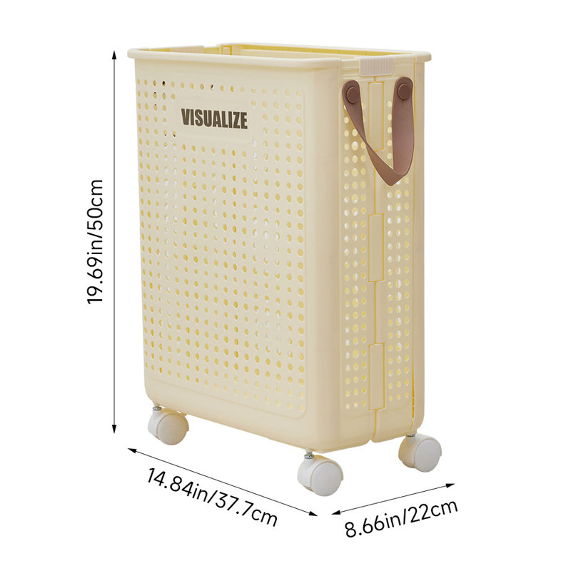 Bernartice PP Laundry Room Organizer with Wheels