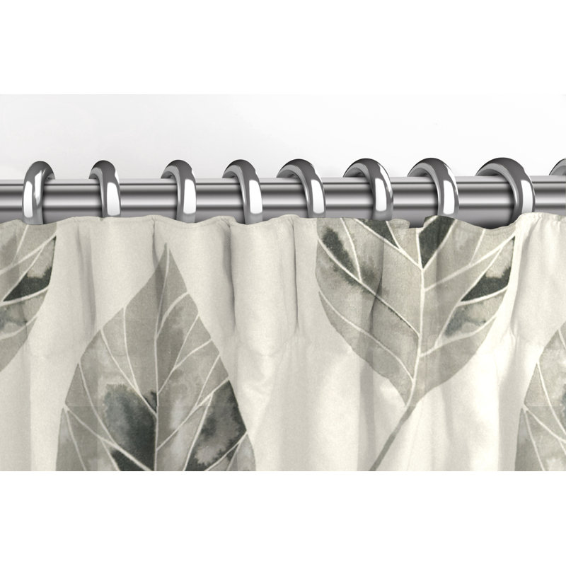 Boler Cotton Room Darkening Curtain Pair, Width 116 x Drop 137 cm, Soft Grey
