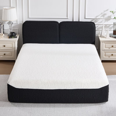 78.74" W Memory Foam Integrated Bed In A Box With Premium Knitted Fabric, Removable Cover by Ebern Designs
