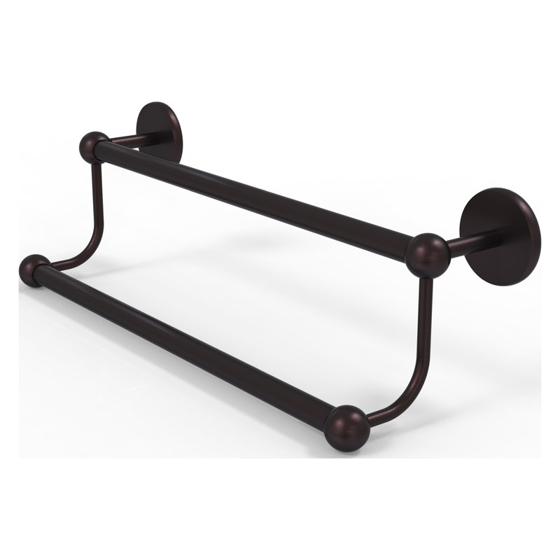 Double barre à serviettes murale, Bronze antique