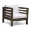 Fauteuil club moderne en bois avec housses de teinture faciles à nettoyer