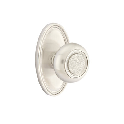 Ensemble de boutons d'intimité Emtek avec bouton ovale Roestte et Belmont