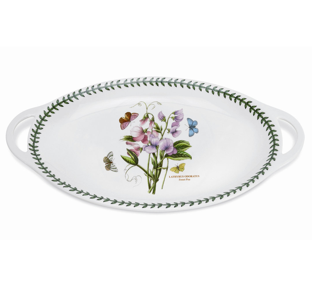 Portmeirion Botanic Garden Platter, Oval Hndld 18X11.75" Portmeirion