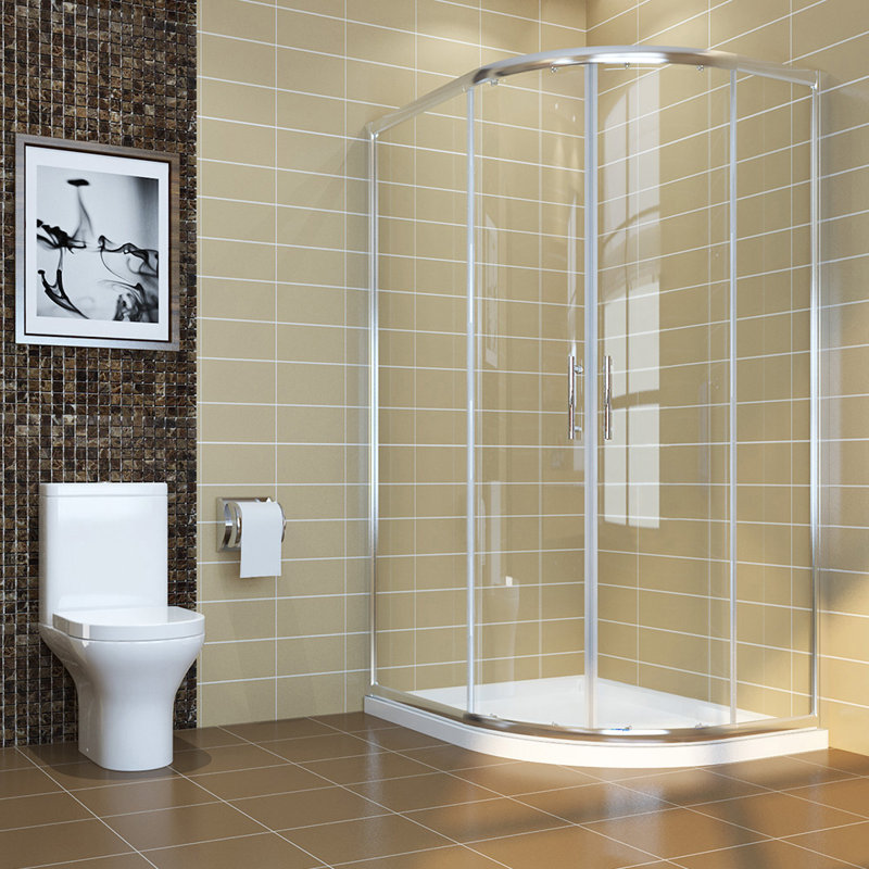 Birkdale Offset Quadrant Regular Shower Enclosure, 185cm H x 90cm W x 120cm D
