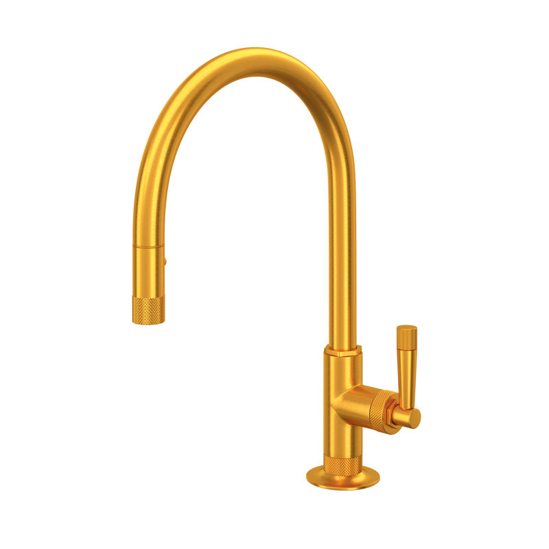 Graceline® C-Spout Pull-Down Kitchen Faucet, Satin Gold