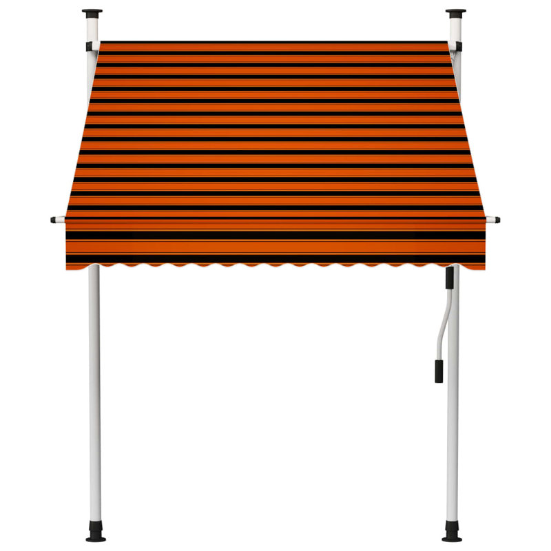 Dakota Fields 1.5cm W x 1.2cm D Fabric Orange/Brown Cover Retractable Patio Awning