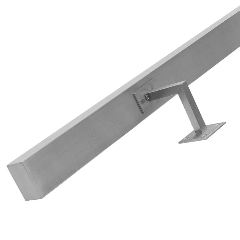 98'' Stainless Steel Handrail Kit Square, 4cm H x 350cm W x 6cm D