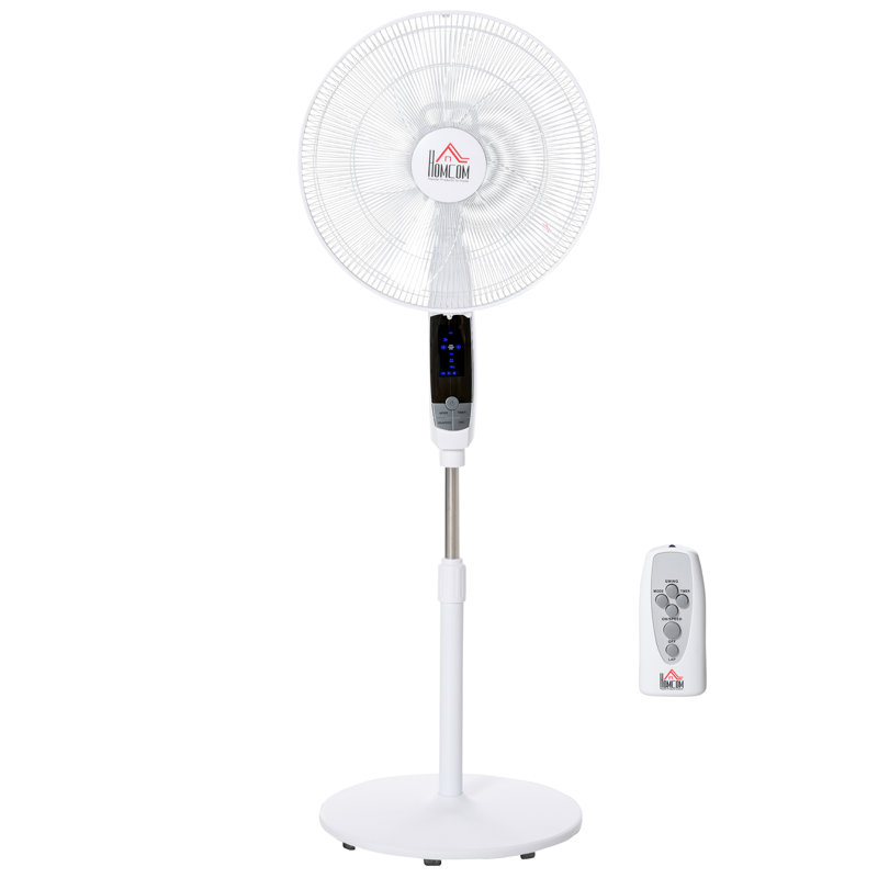 HOMCOM 138cm Oscillating Pedestal / Standing Fan Fan with Remote Included