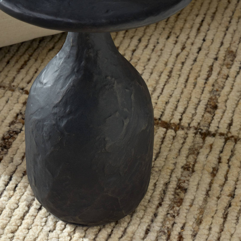 Cora End Table, Obsidian Concrete