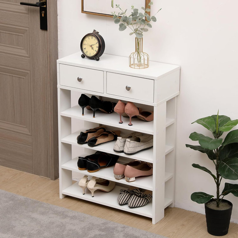 Shoe Rack Front Entry Organizer Shoe Storage Cabinet With Drawers