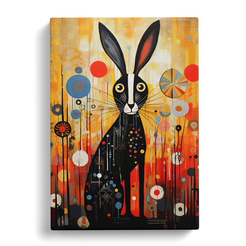 Hare Dadaism Art No.2 - Wrapped Canvas, 50cm H x 35cm W x 3cm D